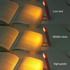 LED Bookmark Light USB Rechargeable 3 Brightness Warm White Light