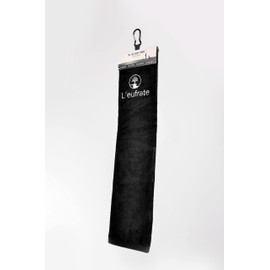 L'eufrate Tri-Fold Golf Havlusu Siyah - Golf Towel Black