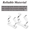 Wall Mounted Tool Hanger Clamps, 16PCS Terry Clips Stainless Steel