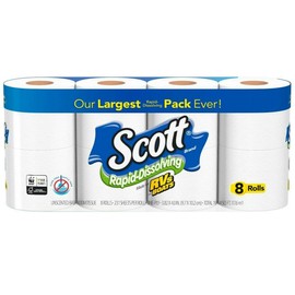 Scott RV, Yachts Rapid Dissolve Toilet Paper 8 Pack Bath Tissue New Ships Today