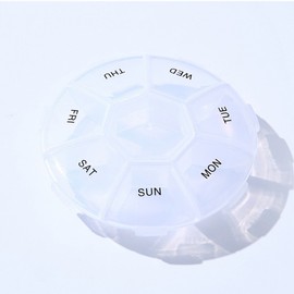 Sturdy Transparent Mini Weekly Pill Organizer Case Storage Case 13ea