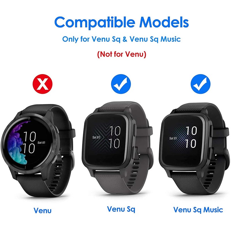 Flesh Leaf Compatible with Garmin Venu Sq Screen Protector Case,