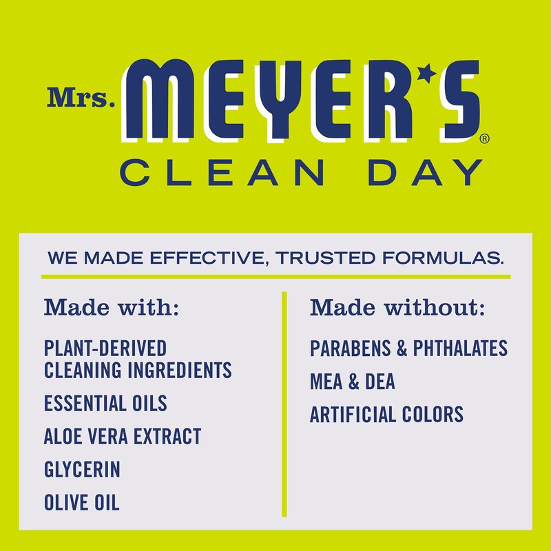 MRS. MEYER'S CLEAN DAY Liquid Hand Soap, Cruelty-Free Hand Wash