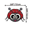 Ladybug Iron On Patch 2.87" x 2.04" - Embroidered Cute