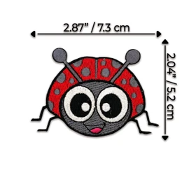 Ladybug Iron On Patch 2.87" x 2.04" - Embroidered Cute Insect Applique - Kid Children Lady Bug Appliques - Iron On Sew On Patches for Holes, Clothing, Jeans, Hat, Backpacks, Clothes, Hats, Jackets