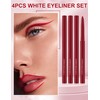 Jutqut 4PCS Dark Red Eyeliner Pencil, Eye Liner Pencils, Waterproof