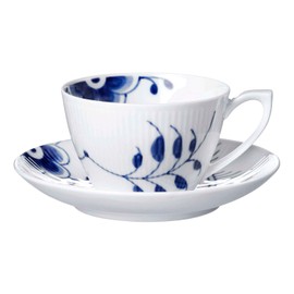 【正規輸入品】ロイヤルコペンハーゲン ブルーフルーテッド メガ カップ&ソーサー 280ml 1017335 ホワイト 結婚祝い プレゼント