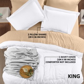 Utopia Bedding Duvet Cover King Size - 1 Duvet Cover with 2 Pillow Shams - 3 Pieces Bedding Duvet Cover with Zipper Closure - Soft Brushed Microfiber, 104 X 90 Inches (Pack of 8, King White)