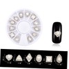 Healvian Rhinestones Nail Art Decoration Tool Turntable Shiny Gems for
