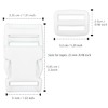 10 Pieces Release Buckles with Tri-Glide Slides Plastic Adjustable Buckles