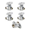 (Pack of 5) EFIELD Dual Compression Outlet Multi-Turn Angle Stop