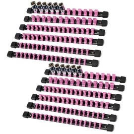 Reniteco Socket Organizer Drive ABS Tools - Pink Socket Holder, Premium Quality 12 Pieces Socket Holders Kit 1/4-Inch x 64 Clips, 3/8-Inch x 60 Clips, 1/2-Inch x 48 Clips（12PC,Pink)