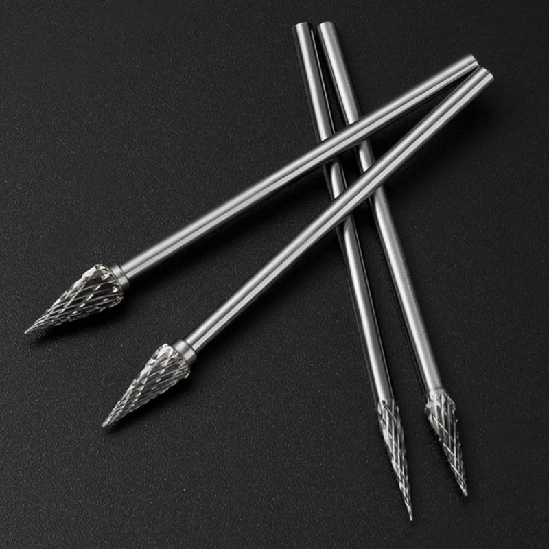 Luo ke 75mm Extra Long Carbide Burr Sets, 1/8 Inch
