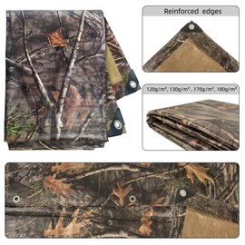 Tongcamo Heavy Duty 11 Mil Tarp Cover Waterproof UV Resistant Tarpaulin Used for Outdoor, Hunting, Camping, Backpacking, Canopy Tent, Ground Tarp, Cover Boat, Motorcycles, Roofs, Wood