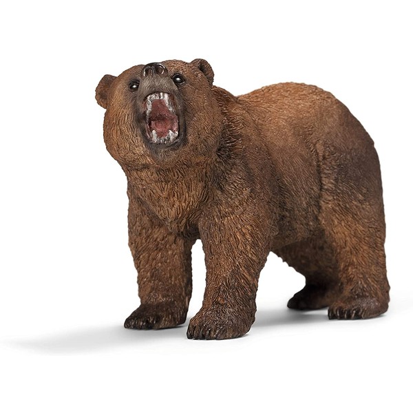 Schleich Wild Life Grizzly Bear Educational Figurine for Kids Ages 3-8