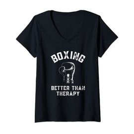 Womens Funny Boxing Gloves Funny Boxer Punching Bag Mens Boxing V-Neck T-Shirt