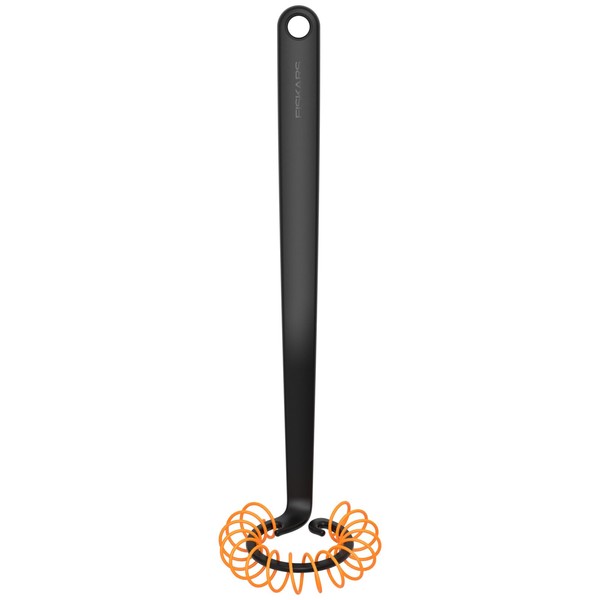 Fiskars Spiral Whisk, Length: 27 cm, Ø 6 cm, Plastic, Functional Form, Black/Orange, 1014438