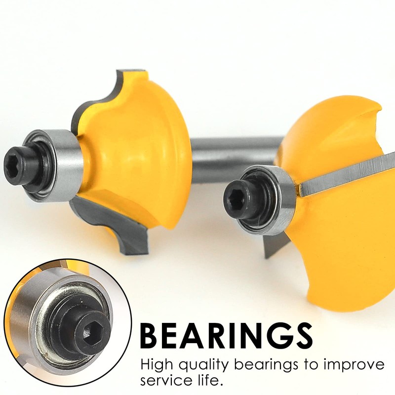 Router Bits Set 1/4 Inch Shank - BAIDETS 15 Pieces