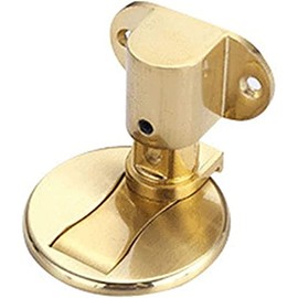 Door Stop Wall Mounted Door Stopper Zinc Alloy Height Adjustable Door Stopper, Magnetic Floor Installation Invisible Anti-Collision Adjustable Height Door Stop, for Bathroom Door, Gold ( Color : Gold