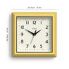 JONES CLOCKS® Mustard Quadratische Retro Wanduhr Modern Farbdesign Perfekt als