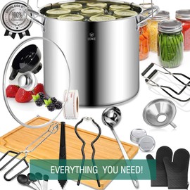 LEONICE Canning Supplies Starter Kit,Water Bath Canning Pot with Rack & Lid