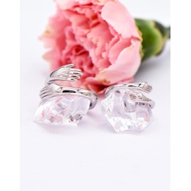 Matching Hugging Rings for Couples 925 Sterling Silver Matching Hug Promise Rings I Love You Engagement Wedding Ring Sets for Him and Her Adjustable Matching Rings Valentines Day Gifts, Sterling