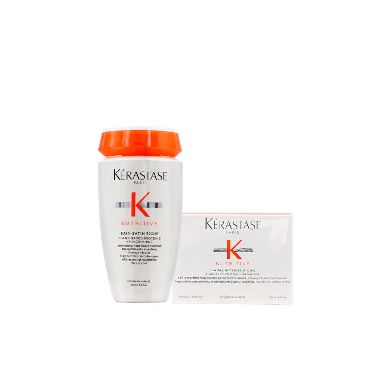 Kerastase Nutritive Bain Satin Riche 250ml Masque Intense Riche 200ml