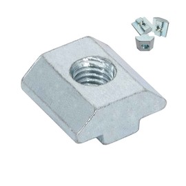 SCHMIDT systemprofile 10x T-Slot Nut M6 Slot 8 Galvanised Steel Sliding Nut with Bridge Heavy Aluminium Profile Accessories Mounting Material