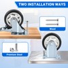 4 Inch Industrial Plate Casters, 2 Rigid & 2 Locking