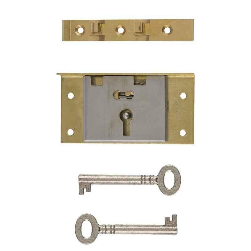 Extra Large Brass Half Mortise Chest or Box Lock with