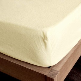 Waterproof Sheet, Fitted Sheet, Single, Light Cream, S, 100% Cotton, Box Sheet, Bedwetting Protection, Nursing Care Sheets