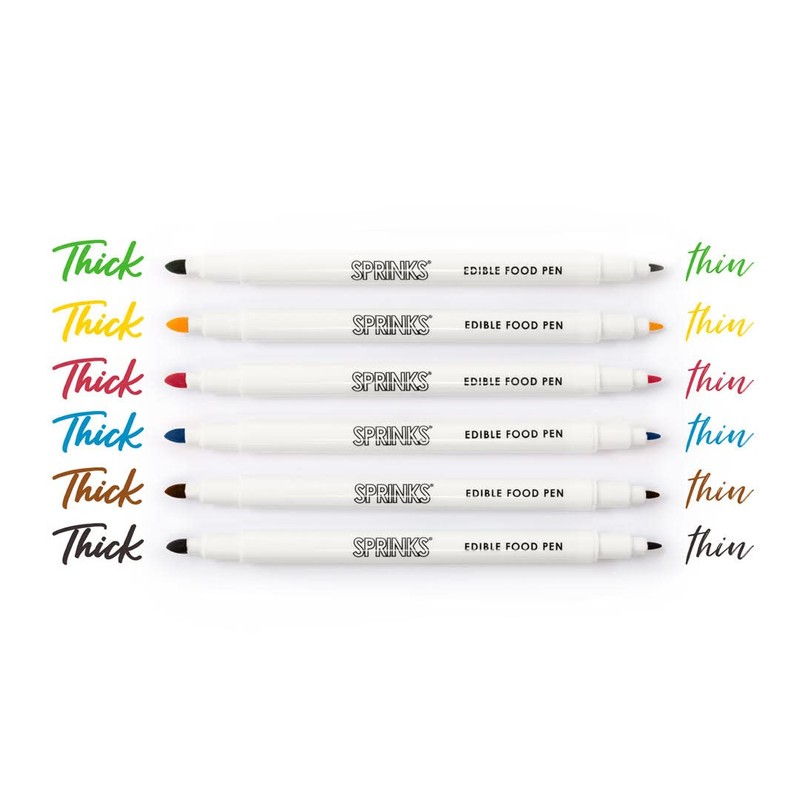 Sprinks Edible Food Pen Primary Pack 6-Pieces Set