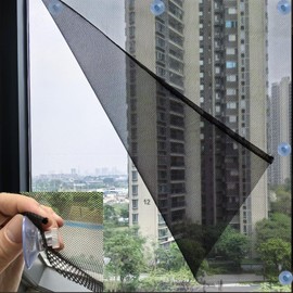 YESUS Sunshade Mesh UV Protection Fabric with Suction Cups No Glue No for Window Outdoor and Indoor Garden Patio Car Sunlight Blocker (63" W x 118" L)