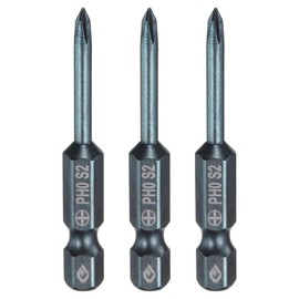 HARFINGTON 3pcs #0 Phillips Screwdriver Bit PH0 1/4" Hex Shank 2" (50mm) Long 0.12" Rod Magnetic Cross Head Drill Bits S2 Steel Industrial Screw Driver Bit for Electric Power Tools, Blue