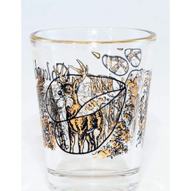 Colorado Wildlife Eagle Deer and Wolf Shot Glass