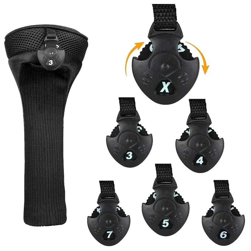 DFsucces Golf Headcovers Set of 3 Long Neck Golf Covers