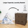 OIAHOMY Laundry Hamper with Lid, 135L Clothes Hamper with 3