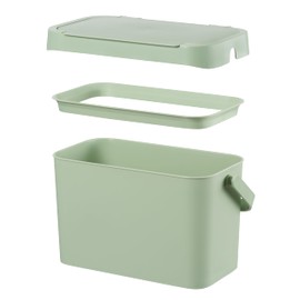 SmartStore Bioabfallbehälter 5 L | Grün | Küchenrecycling und Kompost | Eimer mit Griffen | Recycelter Kunststoff | 10 Jahre Garantie | L29 x B17 x H17 cm