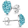 MATERIA by Matthias Wagner Crystal Heart Stud Earrings Silver 925