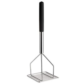 TrueCraftware- 24-inch Square Shape Potato Masher Chrome Plated with Soft Grip Handle- Masher Kitchen Tool Potato Smasher Food Masher Utensil Hand Masher Perfect for Bean Vegetable Fruits Avocado Meat