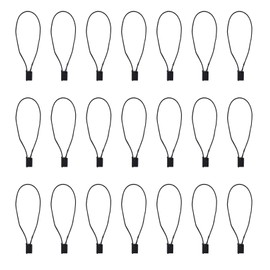 SOWAKA 100 Pcs Nylon Hanging Tag String for Clothing Price Tags Lock Pin Loop Fastener Hook Ties Tag Rope for Belt Luggage Label Attachment Clothing Dress (Black)