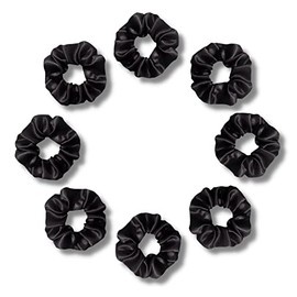 SILVR BEAR Luxury Satin Scrunchies for Women, 8 pack