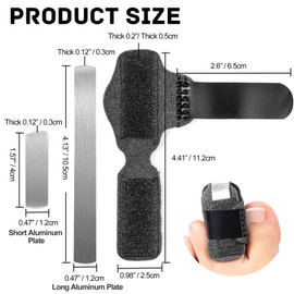 Toe Splint 2 Pack Toe Stabilizer Support Splint Adjustable Toe Corrector Straightener Wraps for Hammer, Bent, Claw, Crooked, Left and Right Toe Wrap to Support and Align Toe