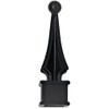 Address America Fence Finials Four-Sided Spire Wing Tip Solid Aluminum