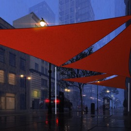 Royal Shade 9' x 17' x 19.2' Red Right Triangle Waterproof Sun Shade Sail RSSLT Canopy Awning, 95% UV Blockage & Water Resistant, Outdoor Patio Garden Carport (We Make Custom Size)