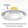 Gloss White Goof Trim Ring for Recessed Can Lighting Down