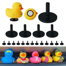 TEYOUYI 20pcs Duck Plug - Rubber Duck Mount,Flock Locker Rubber Duck Holder for Jeep Dash and Fixed Display,Gift for Jeep Lover,Black（Excluding Rubber Duck）