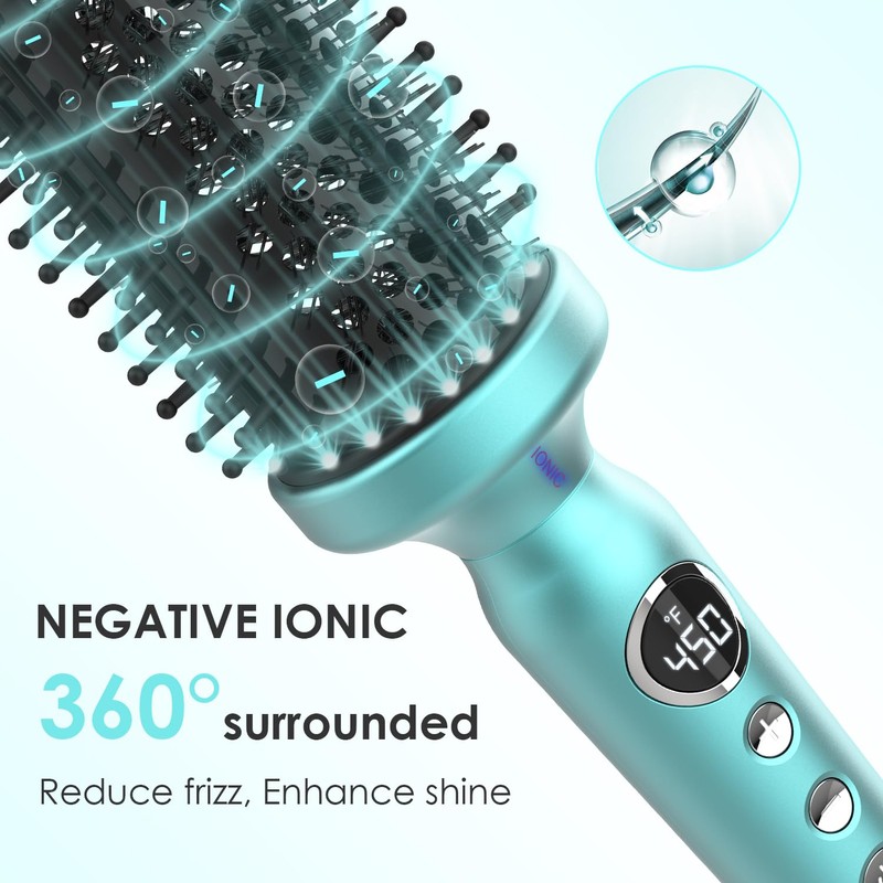 BANGMENG 1 3/4 Inch Thermal Brush Negative Ion Heated Round