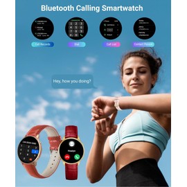HOAIYO Smart Watches for Women (Call Receive/Dial), 1.32" Smartwatch with Heart Rate Sleep Calories Counter, IP68 Waterproof Fitness Watch for Android iOS Phones