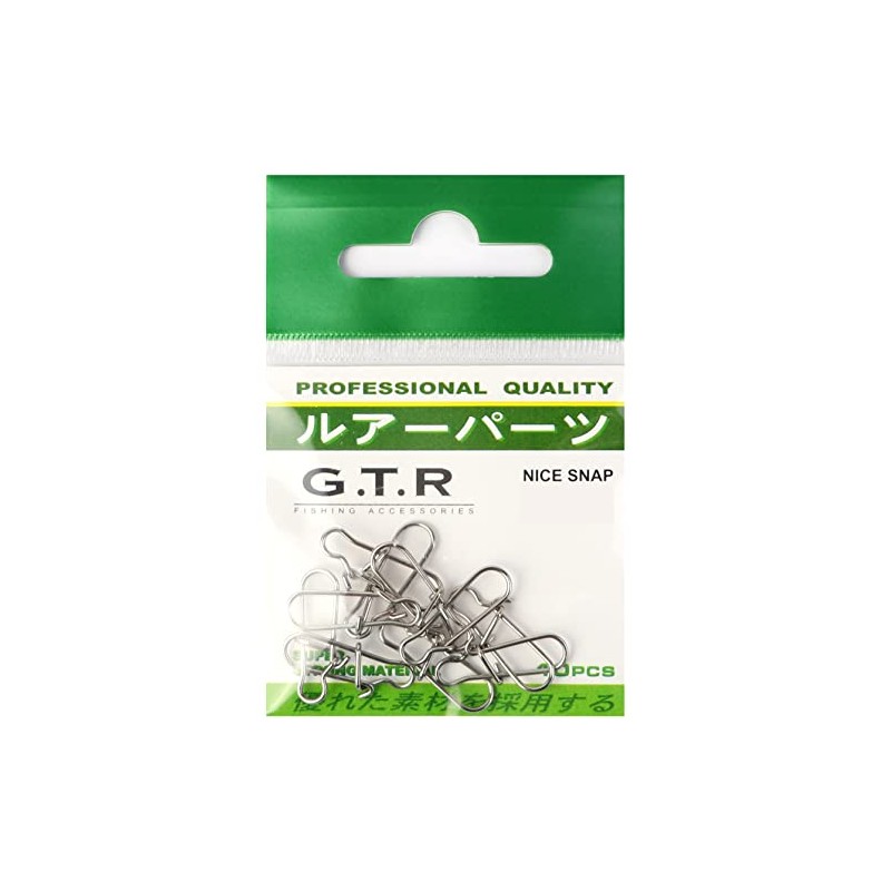 G.T.R Duo Lock Snap Stainless Steel Size 1-1.5 cm Set